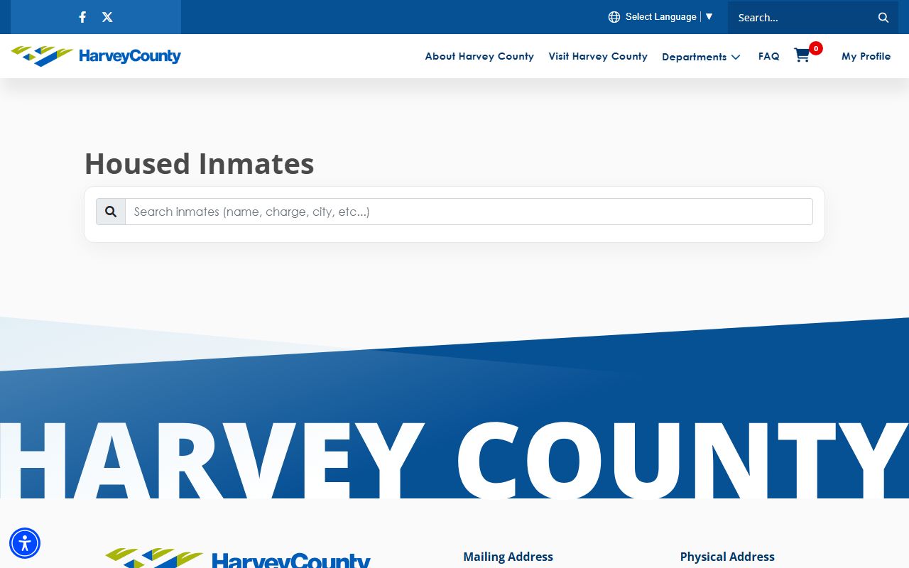 Harvey County inmate population roster search and booking cards